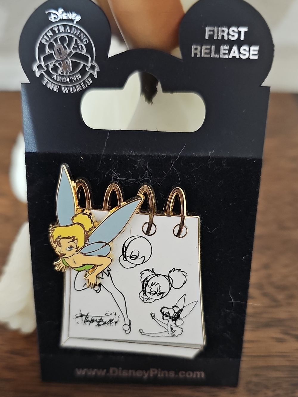 Disney Tinker Bell Enamel Pin - Yellow, Blue & White